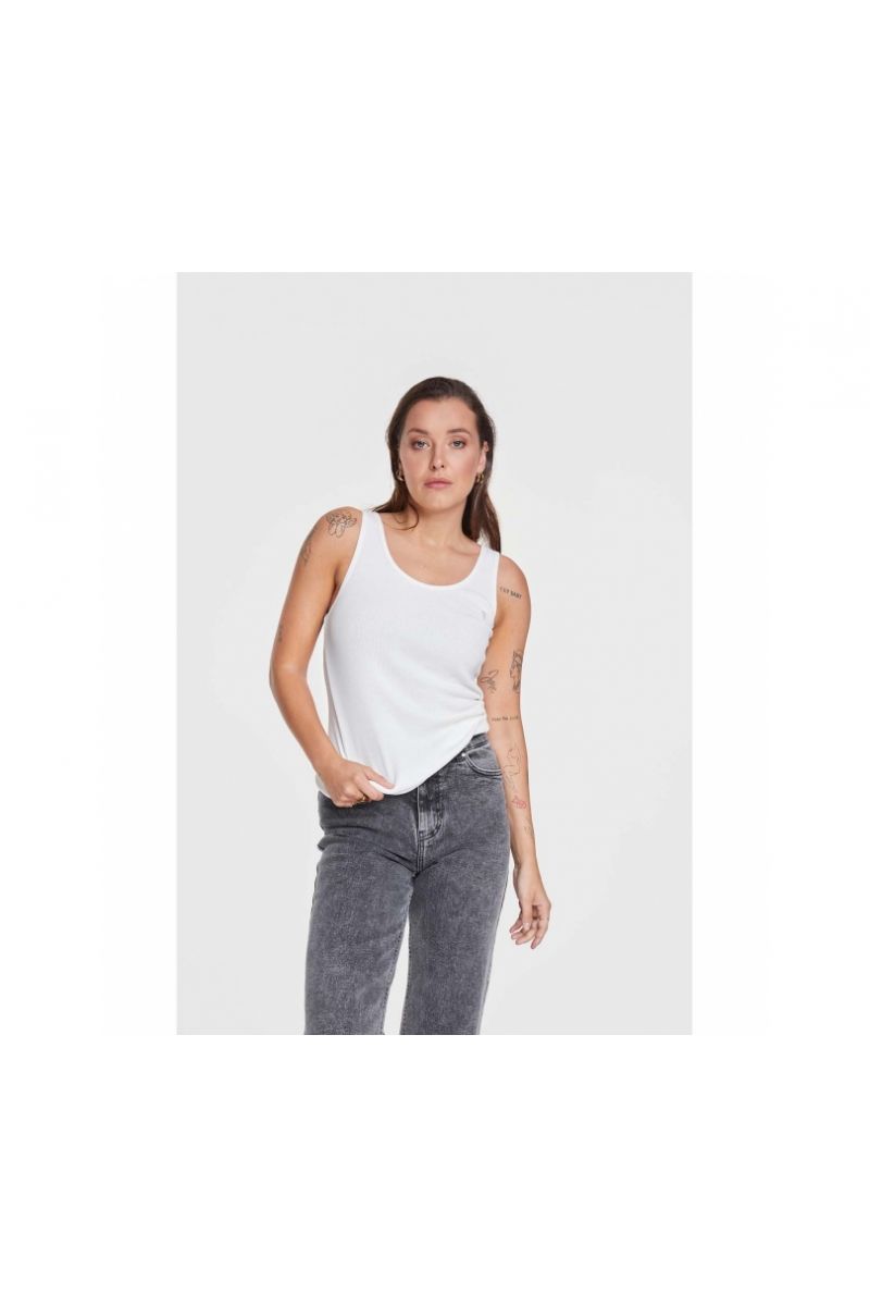 Alix The Label Rib Tanktop White online kopen bij LDH Moda