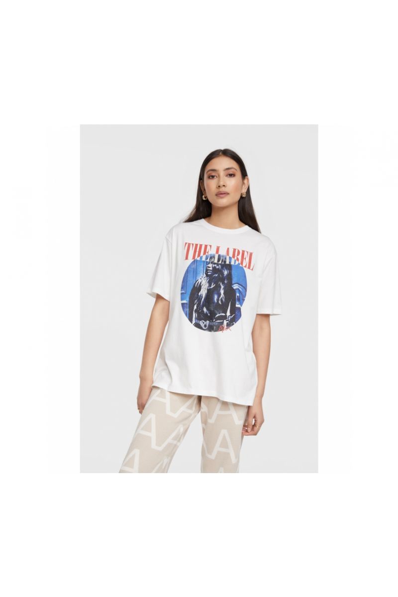 Alix The Label Photoprint T-Shirt White