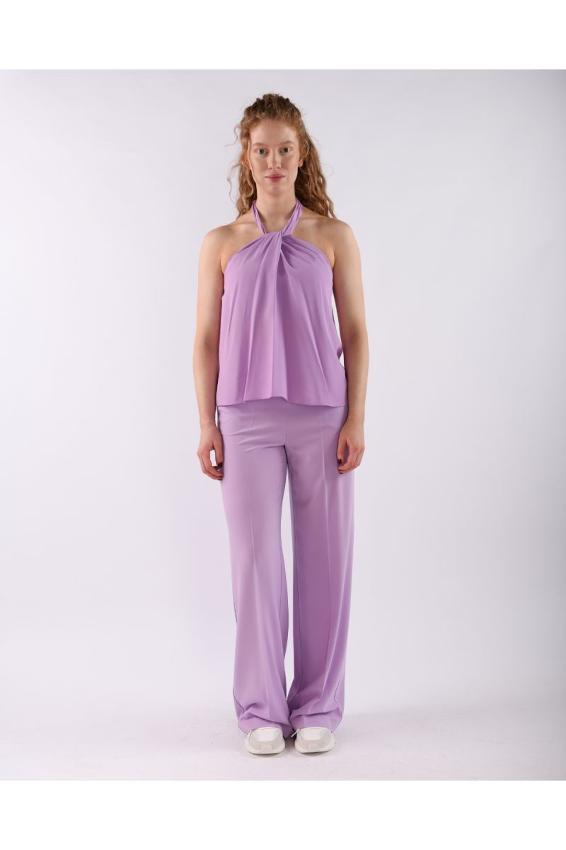 Patrizia Pepe Mouwloze Top Lilac