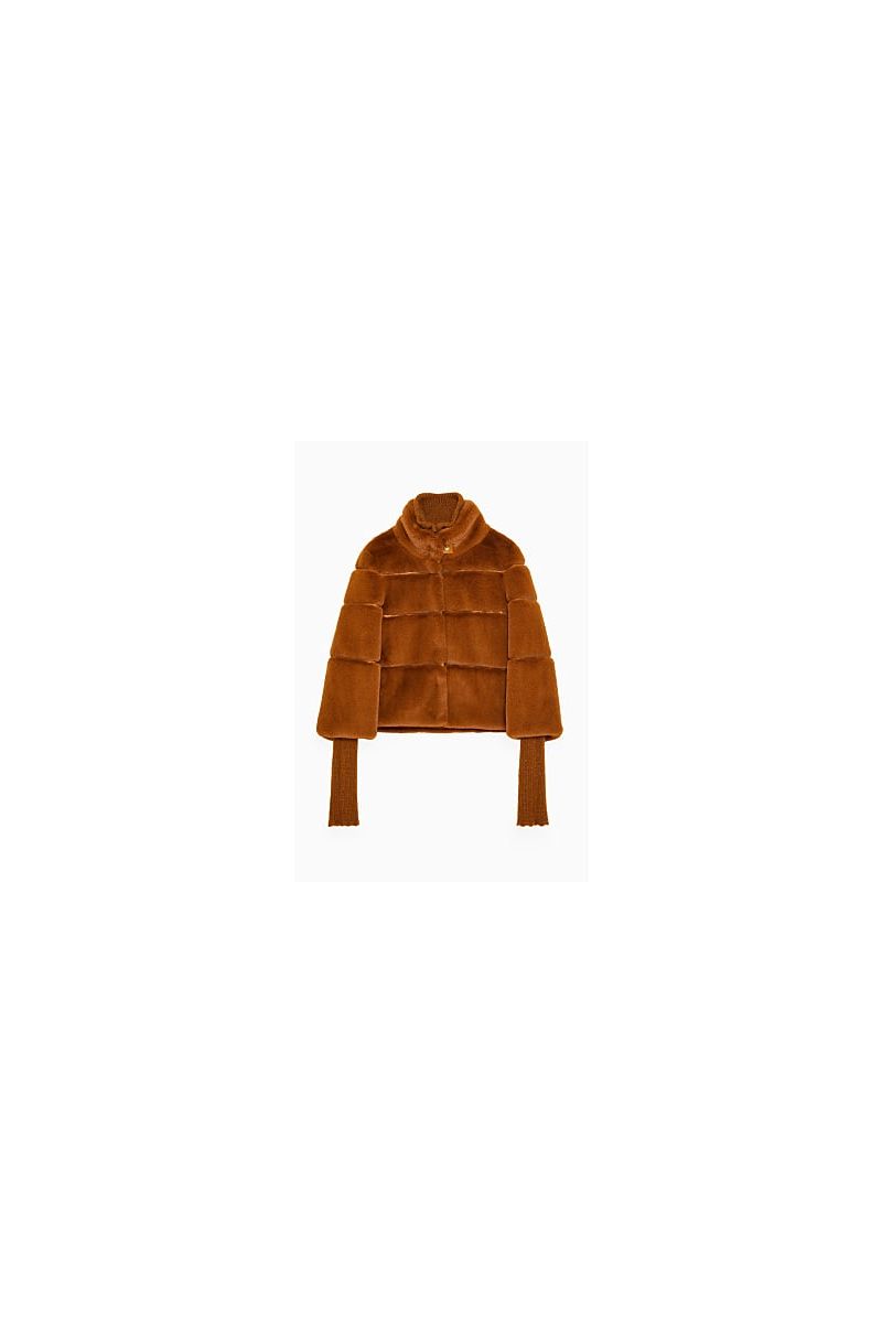 Patrizia Pepe Short Soft Jacket Amber