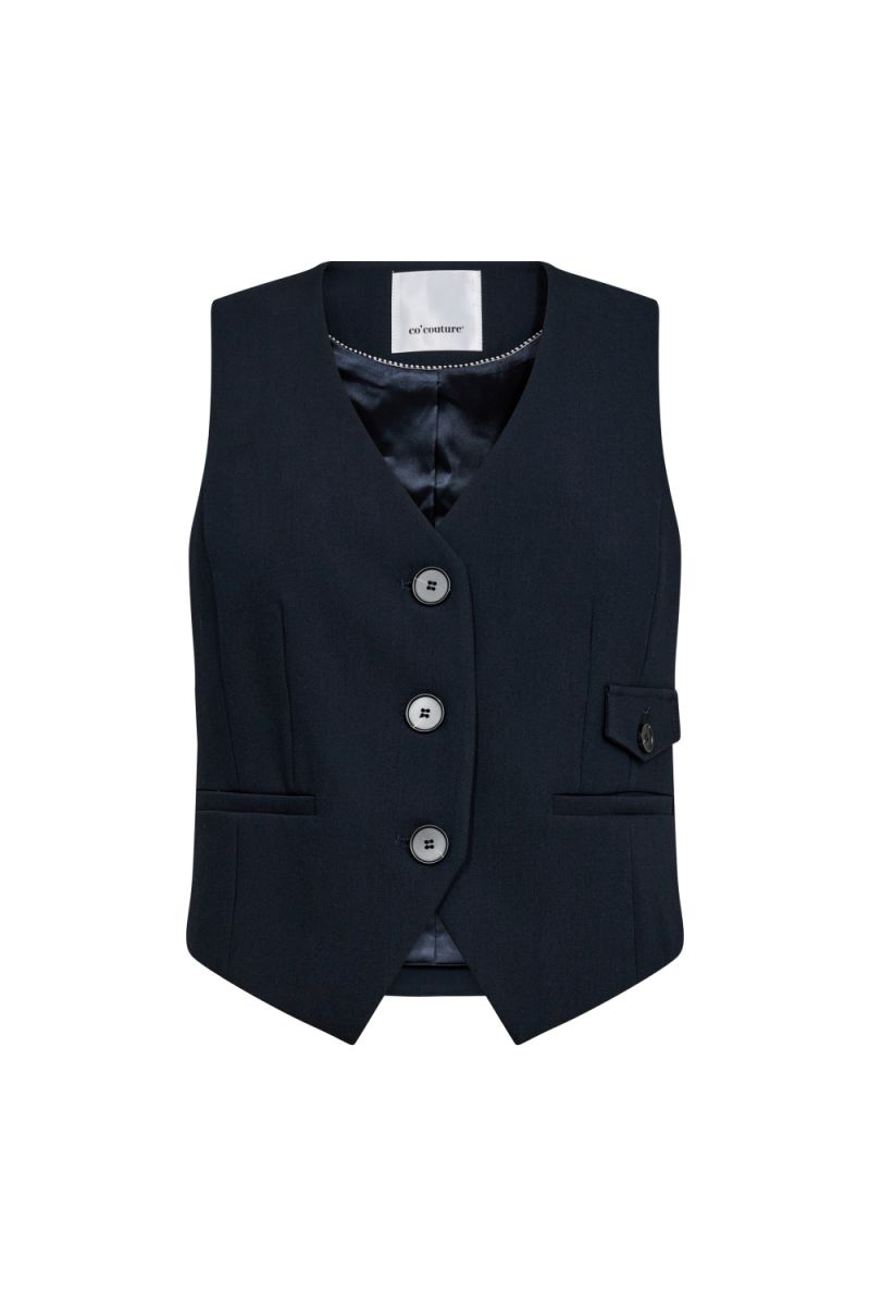 Co'Couture Vola Tailor Vest Navy