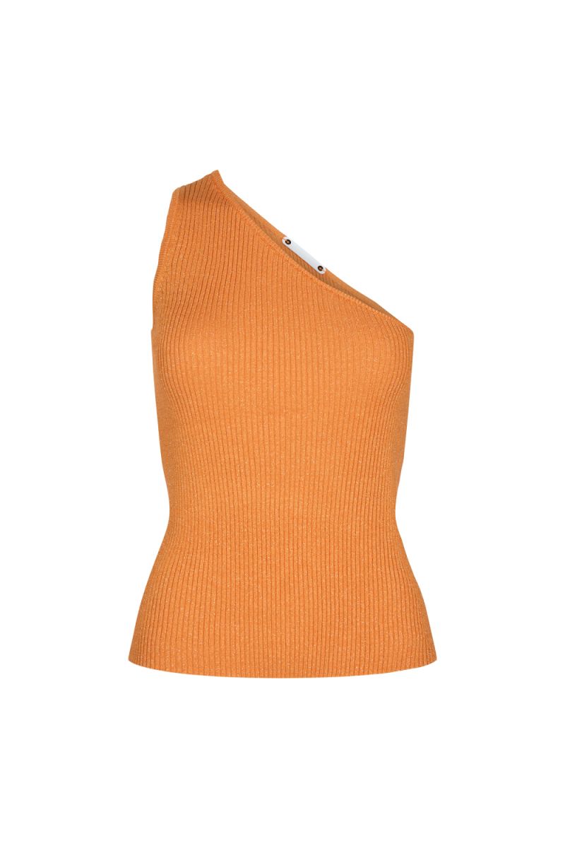 Co'Couture Badu Rib Top Orange