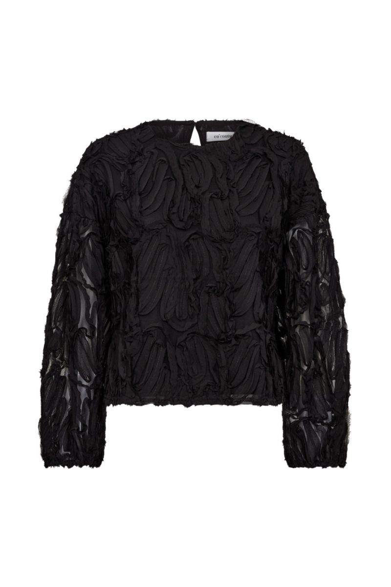 Co'Couture ShaniaCC Fluffy Blouse Black 