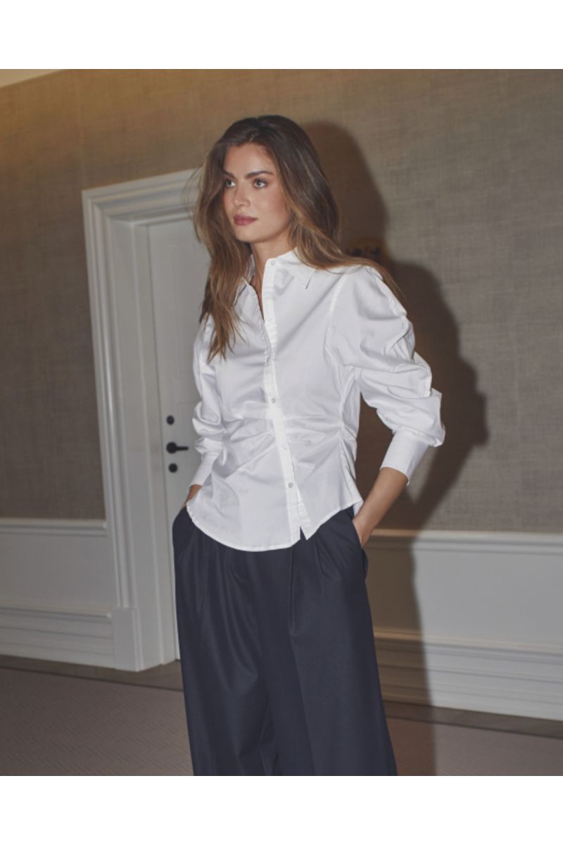 Co'Couture Sanna Asym Placket Shirt White
