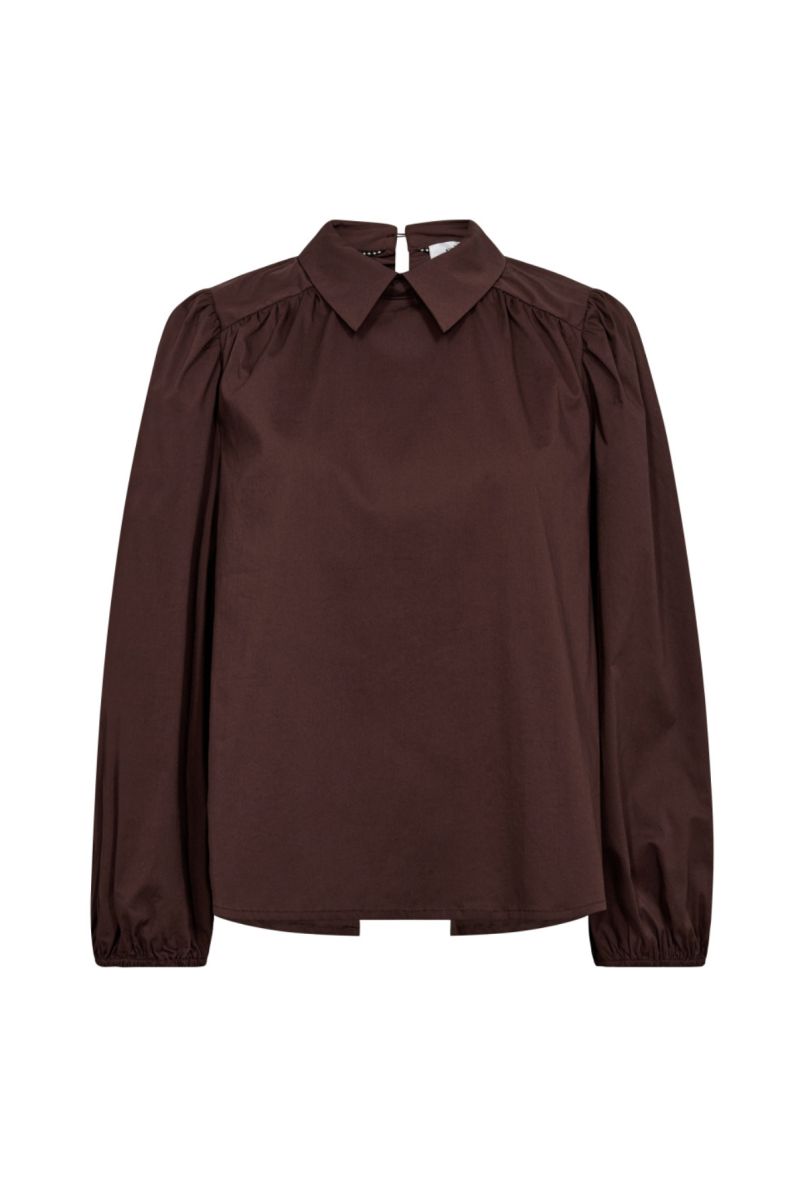 Co'Couture SannaCC Drawstring Blouse Brown