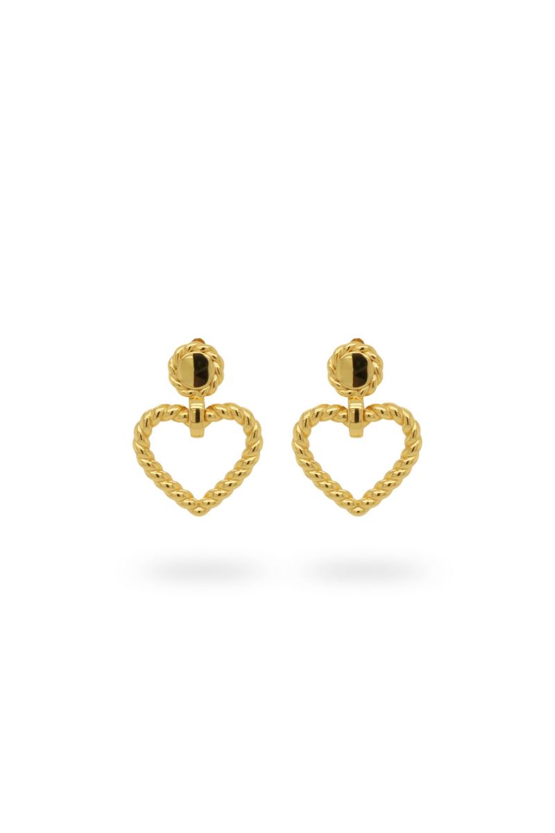 24Kae Statement Earrings Heart Shaped 42405Y