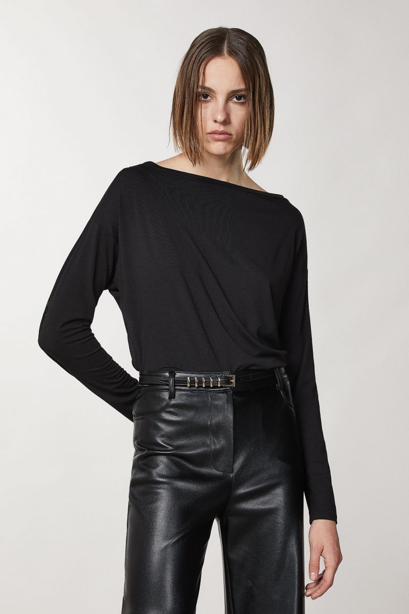 Patrizia Pepe Viscose Sweater Black