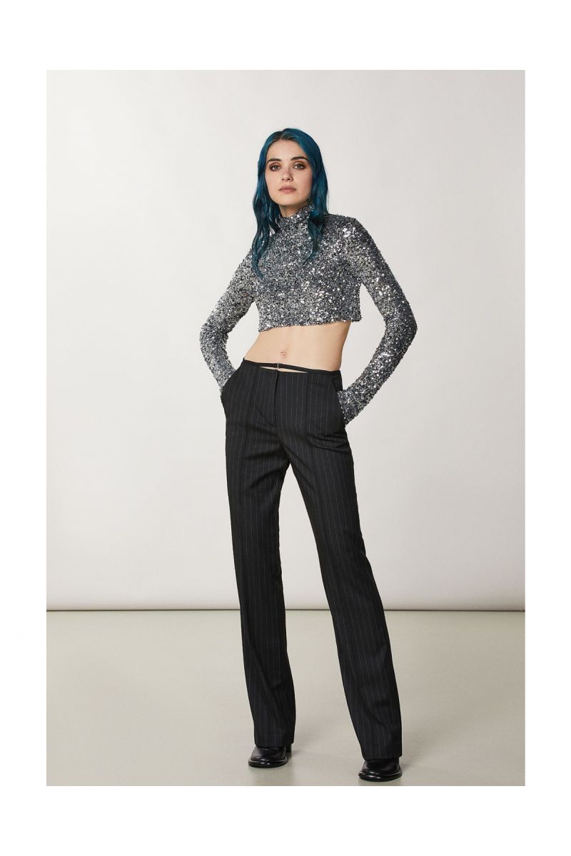 Patrizia Pepe Flanel Pants Stripes
