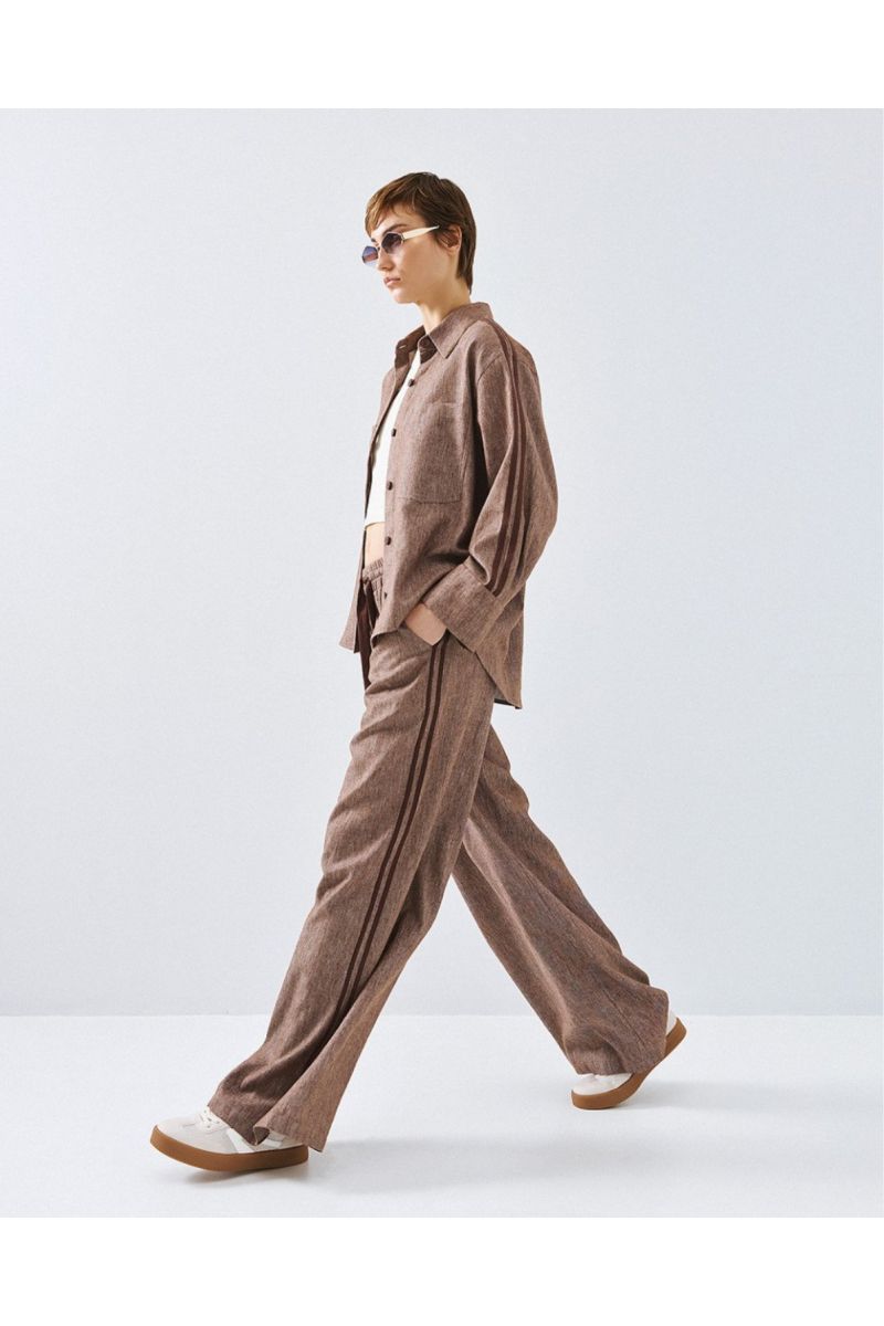 Access Elasticated Wide-Leg Pants Mocca
