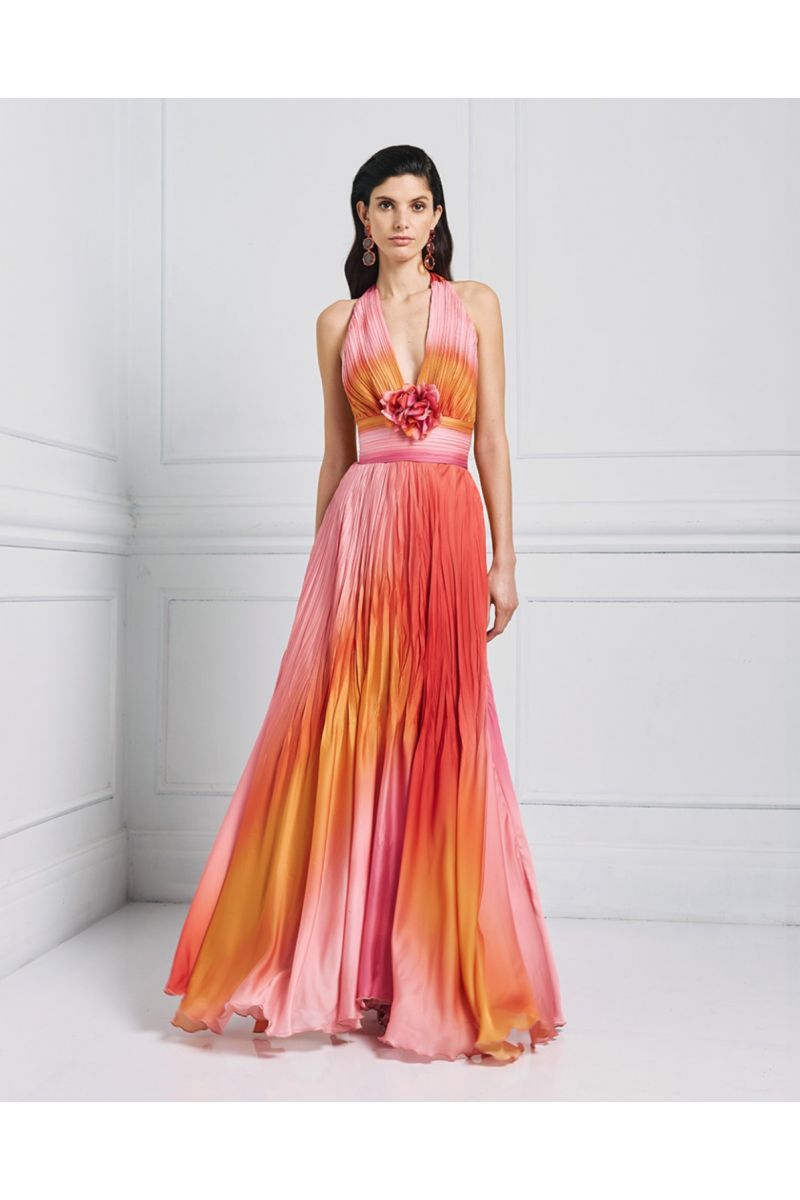 Access Gradient Maxi Dress Flame 