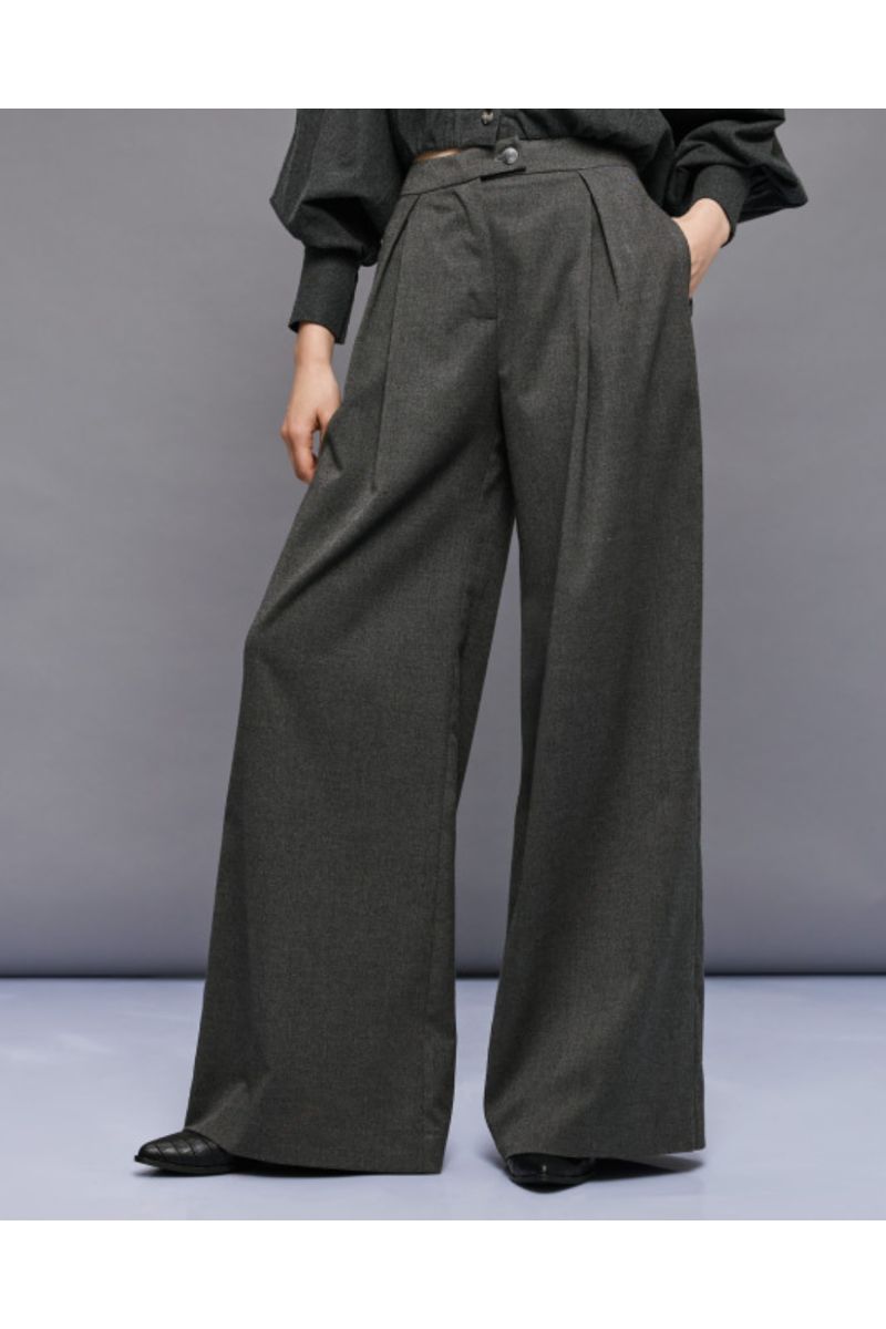 Access Wide-leg Pants Coal