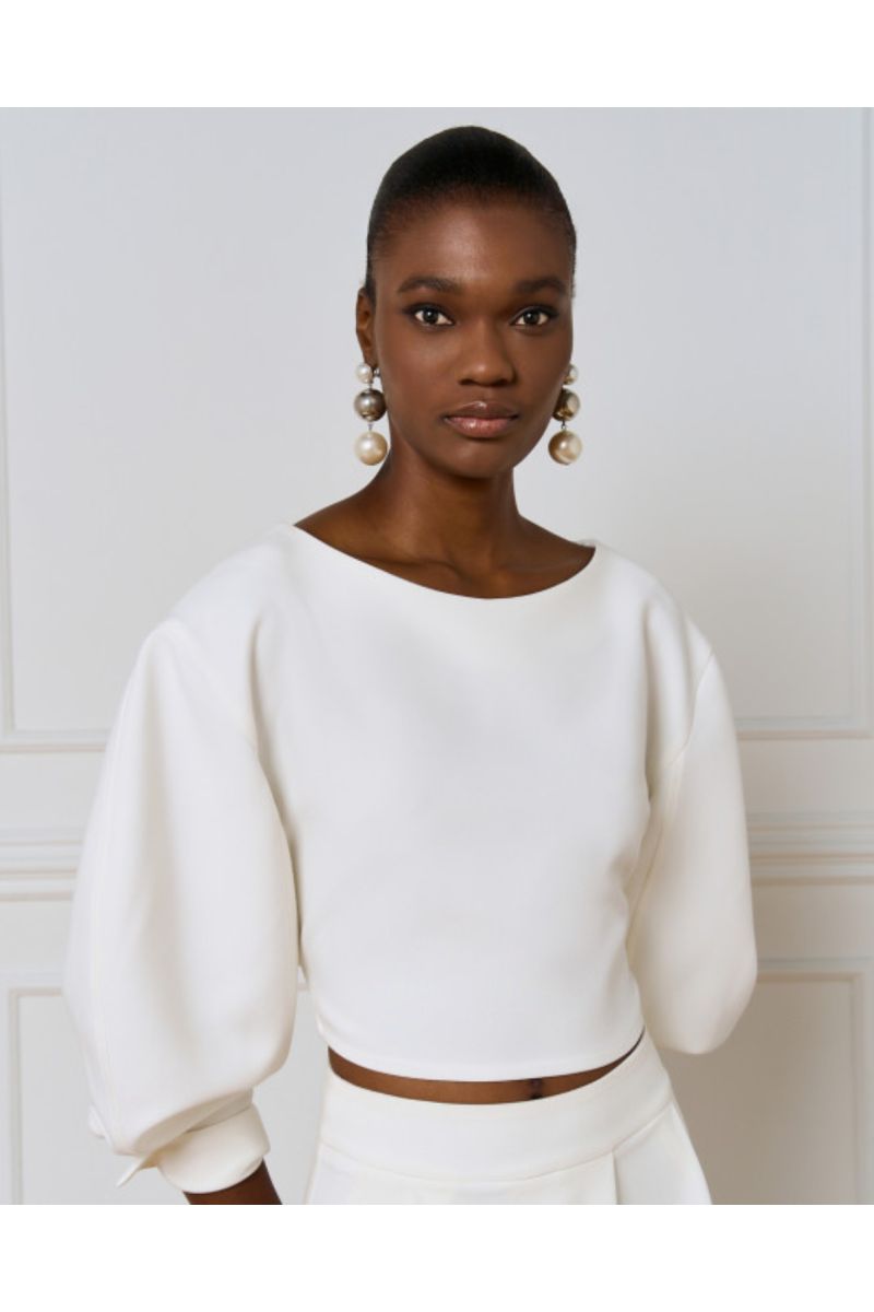 Access Blouse Off White met Open Rug