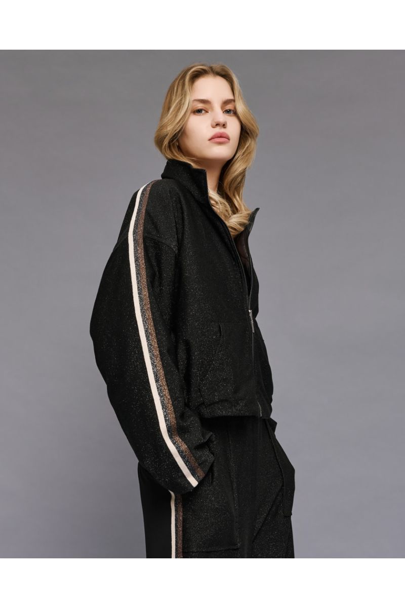 Access Double-Face Bomber Jacket Black