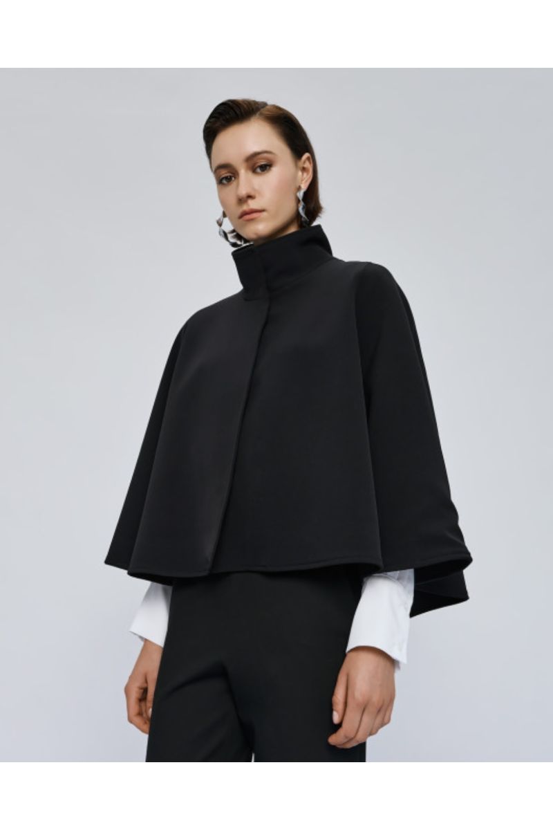 Access High Neck Cape Black