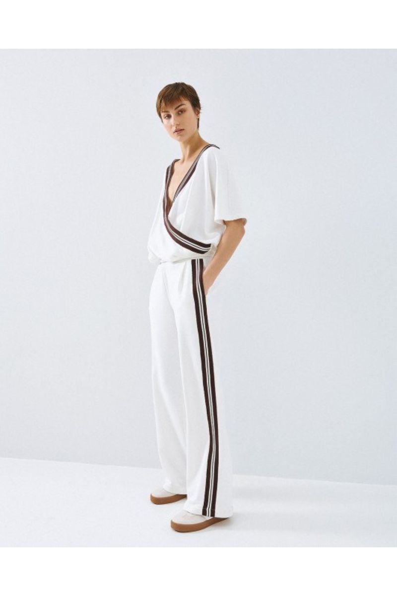 Access Striped-Detail Sweatpants Off-White 