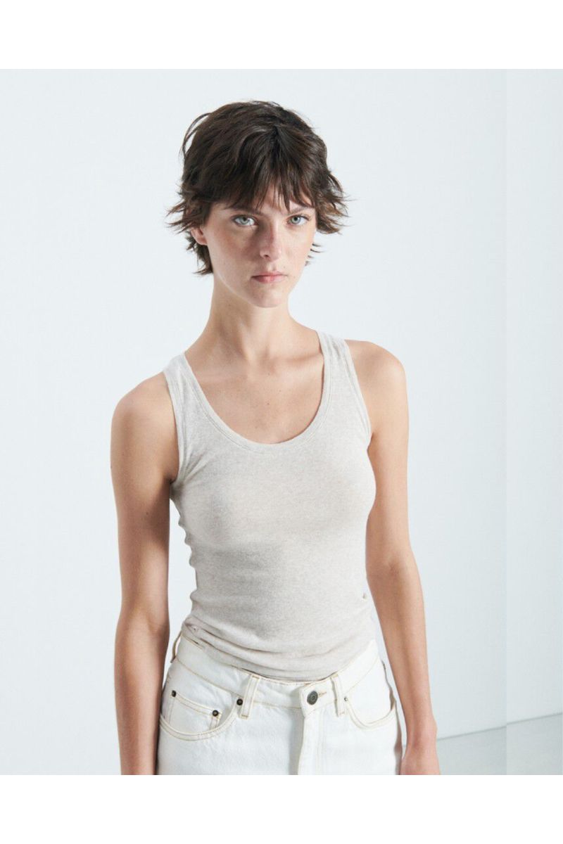 American Vintage Massachusetts Singlet Crème Gevle