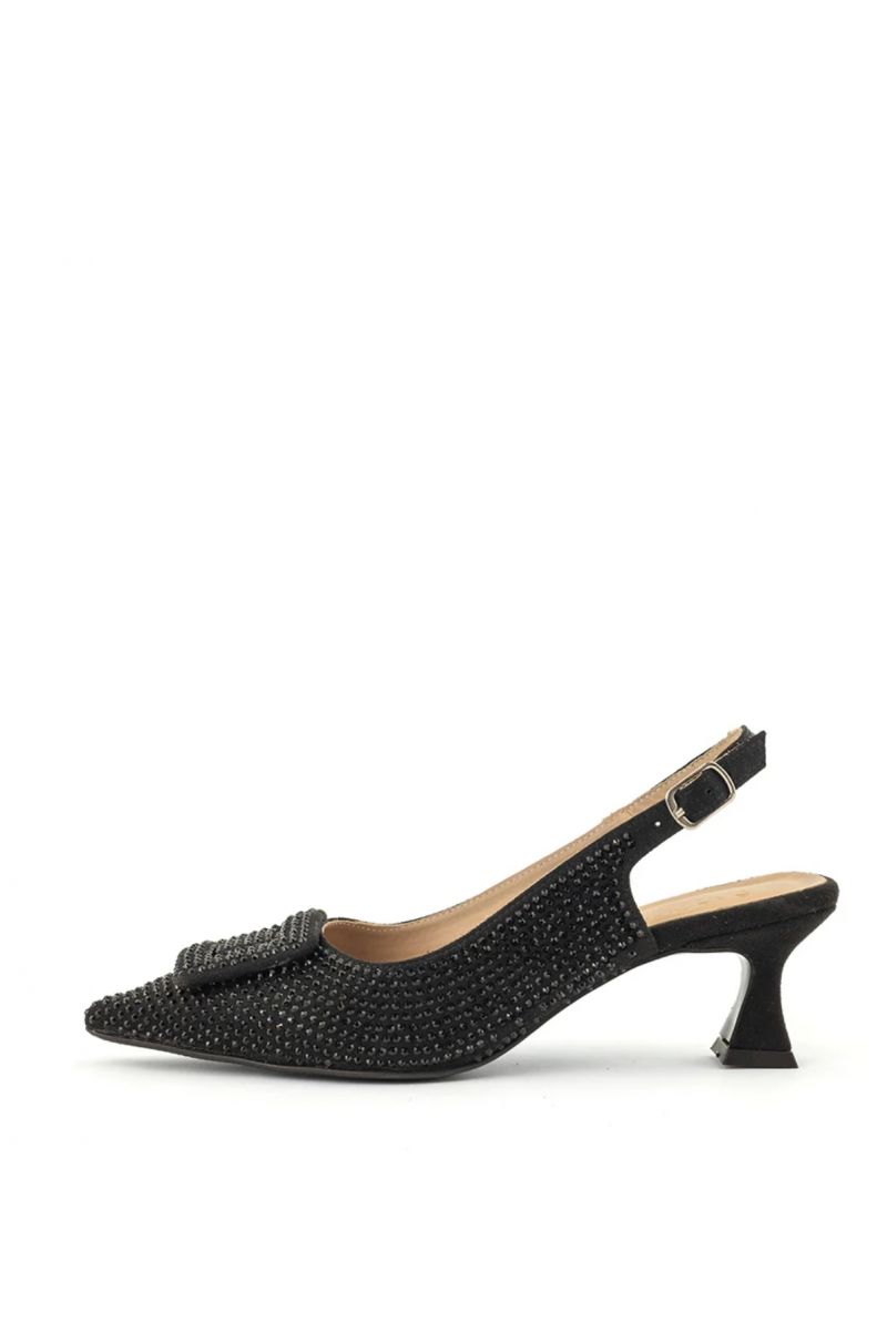 Babouche Freja Slingback Zwart