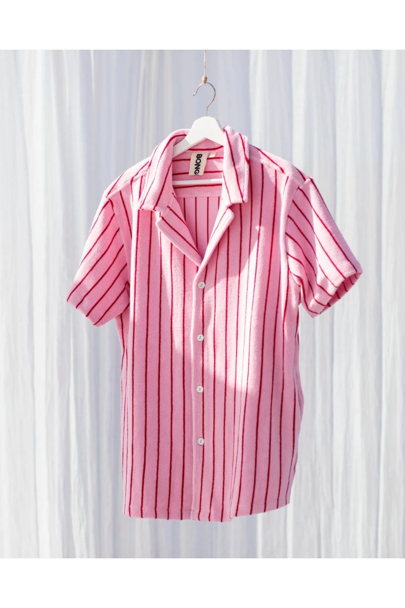 Bongusta Naram Shirt baby pink & ski patrol red