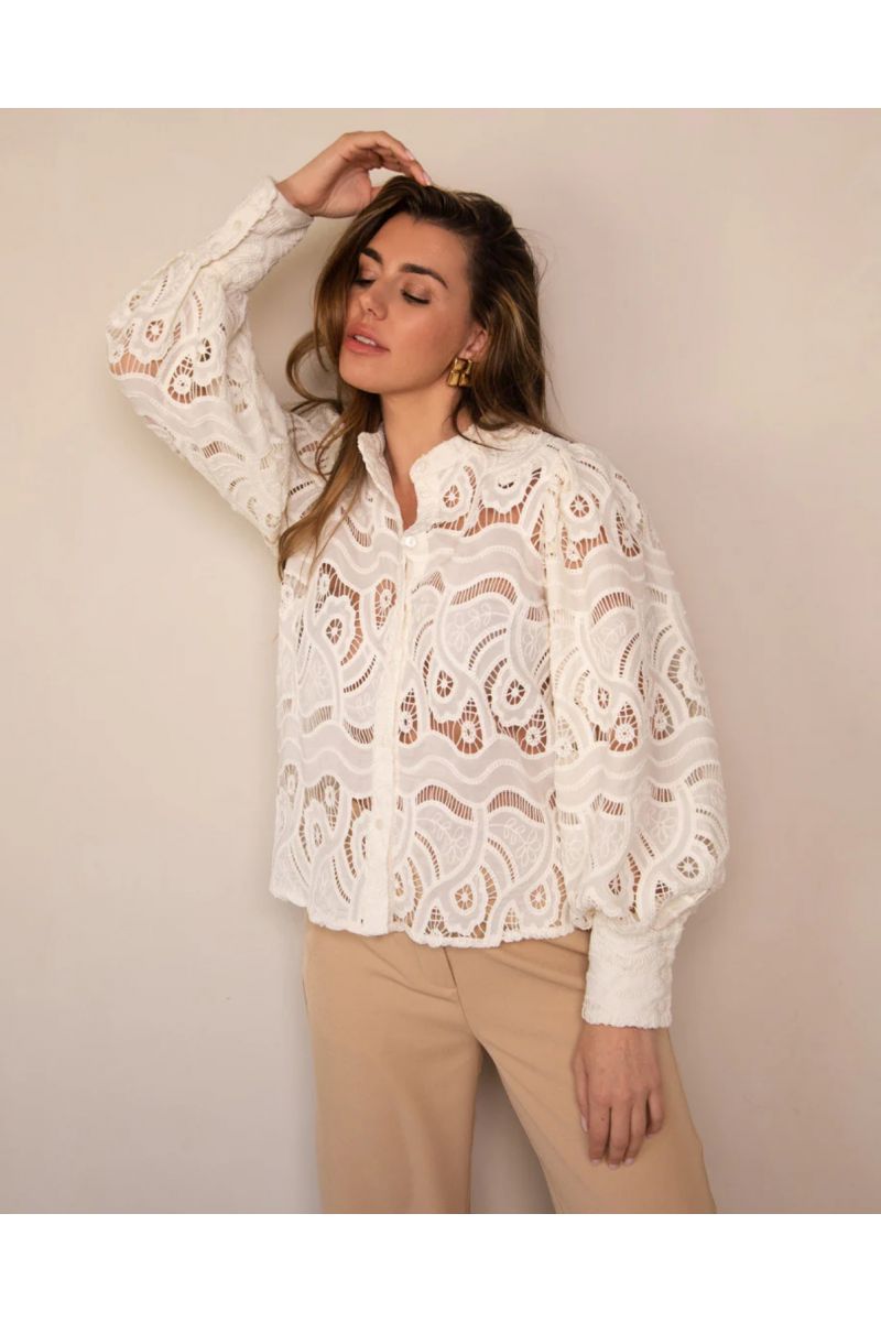 FreeBird Borel Blouse Wit