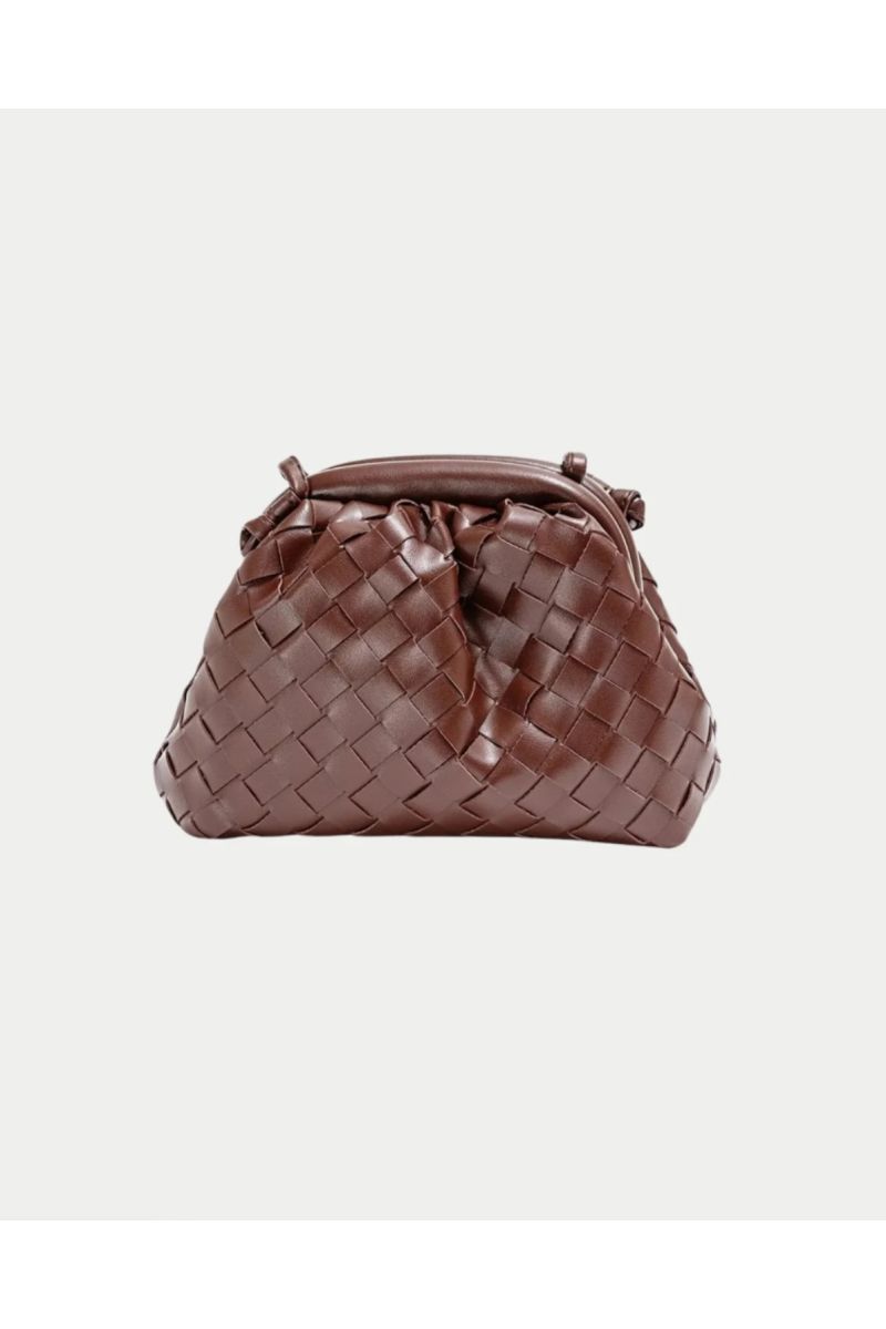 Bow19Details Dumpling Braided Bag Brown-O.S