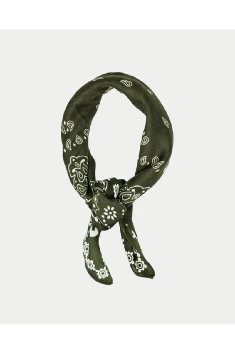 Bow19details Paisley Scarf Green-O.S