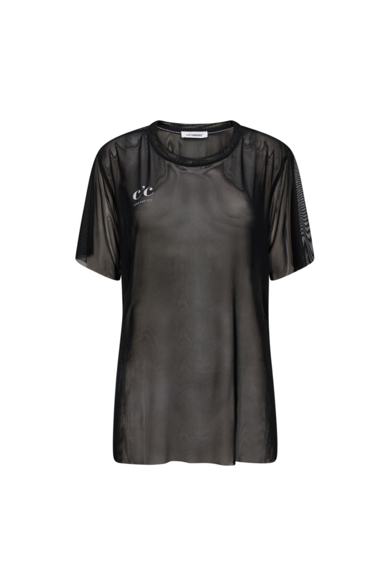 Co'Couture Meshcc Oversize Tee Black