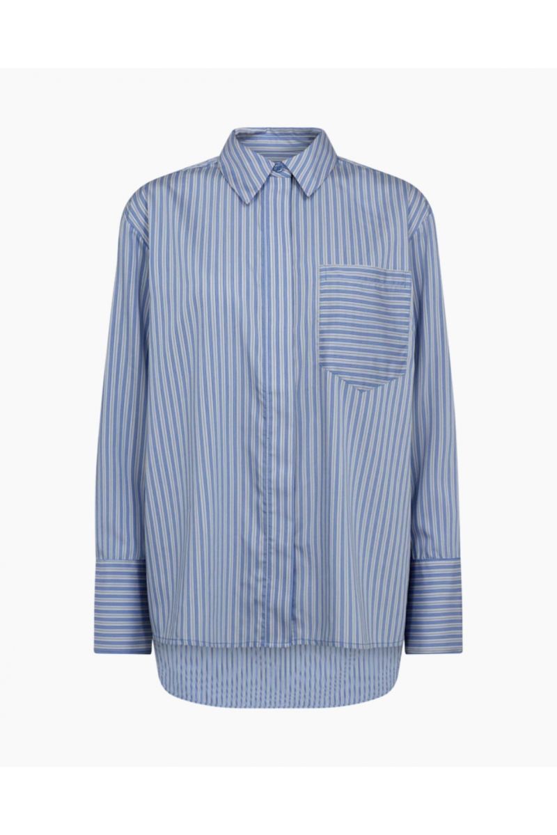 Co'Couture Finacc Stripe Blouse Blauw