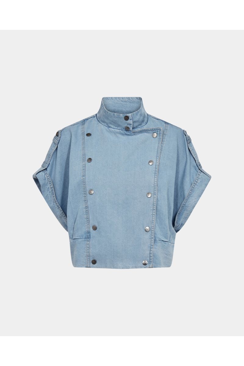Co'Couture Tilly Vest Fade Denim
