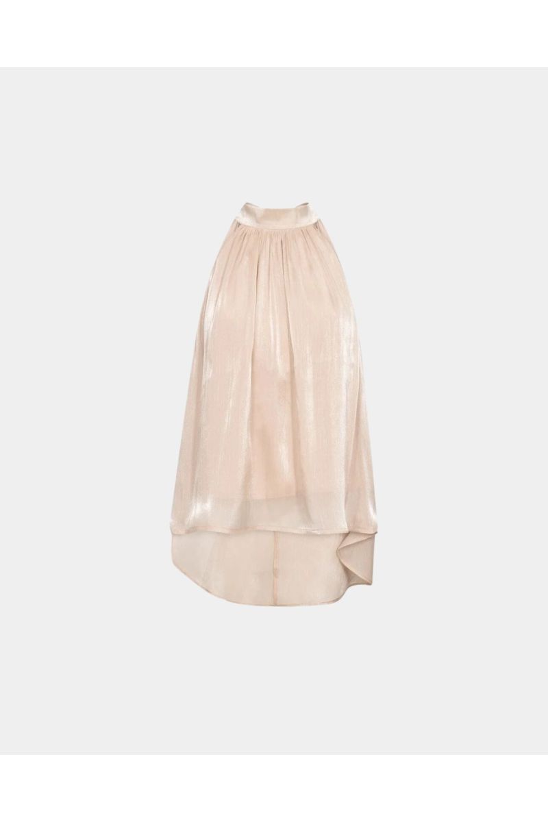 Co'Couture Baricc Beaded Halter Top Champagne