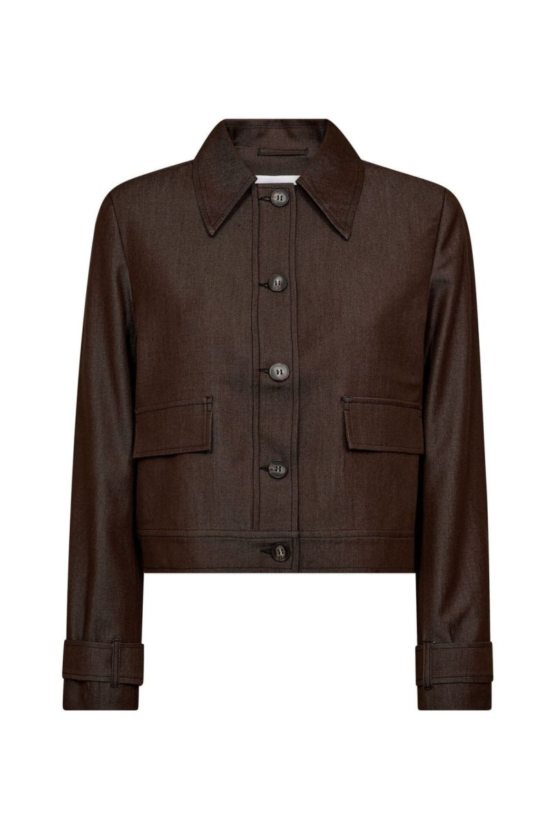 Co'Couture TerryCC Denim Jacket Dark Brown