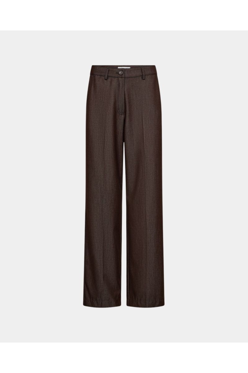 Co'Couture Terrycc Denim Pant Donkerbruin