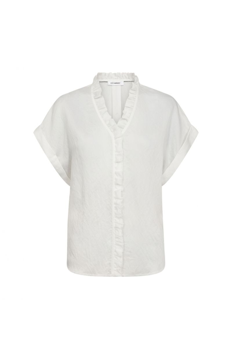 Co'Couture MollyCC Frill Top Off-white