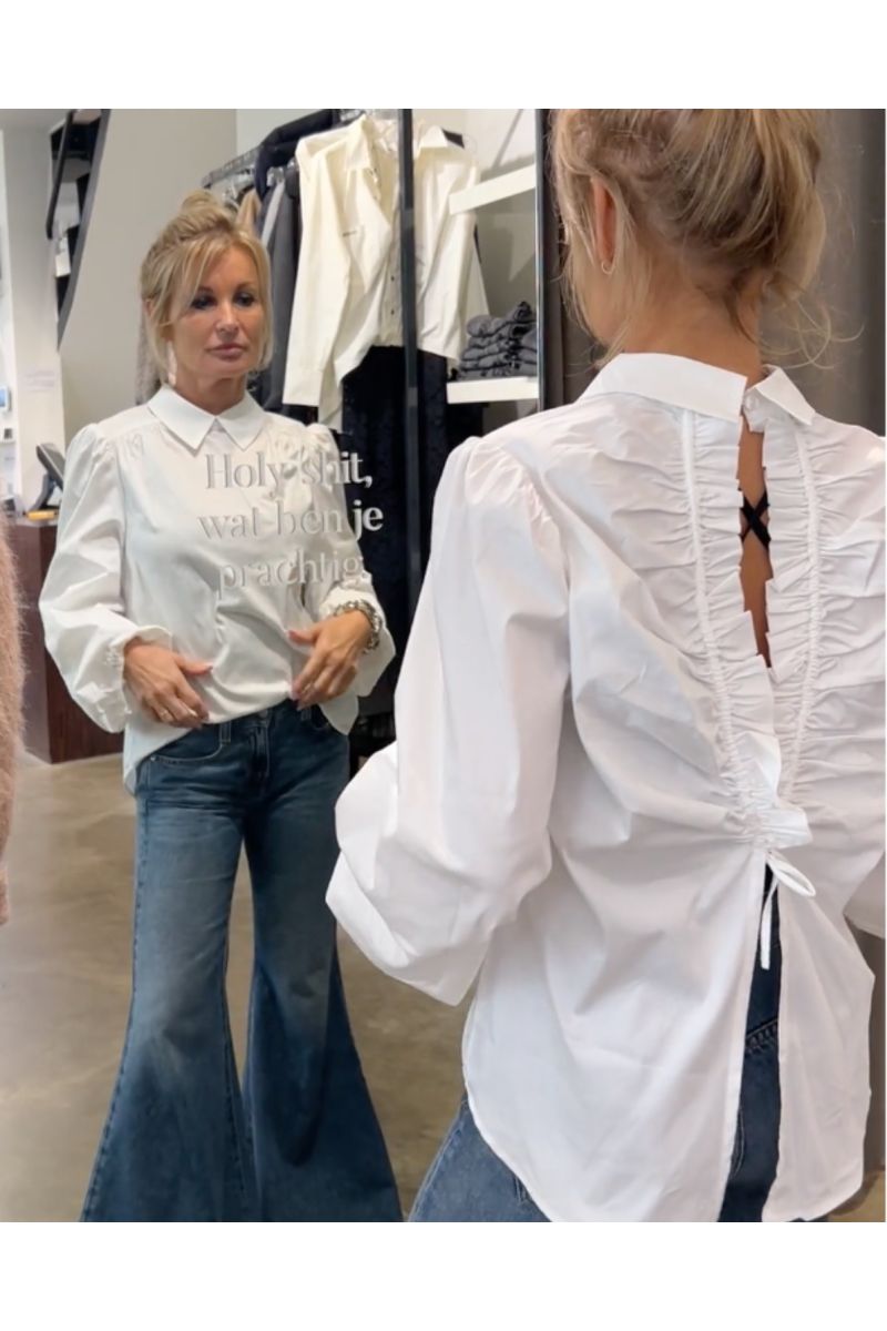 Co'Couture SannaCC Drawstring Blouse Wit