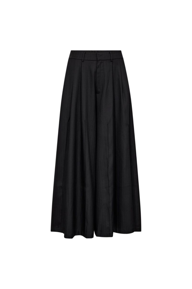 Co’Couture Paris ultra wide leg pantalon zwart