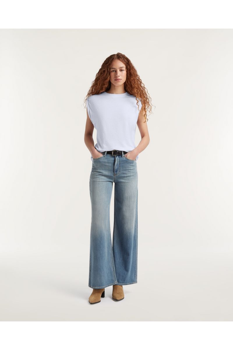 Denham MIKU Authentic Medium Wash Wide Flare Jeans
