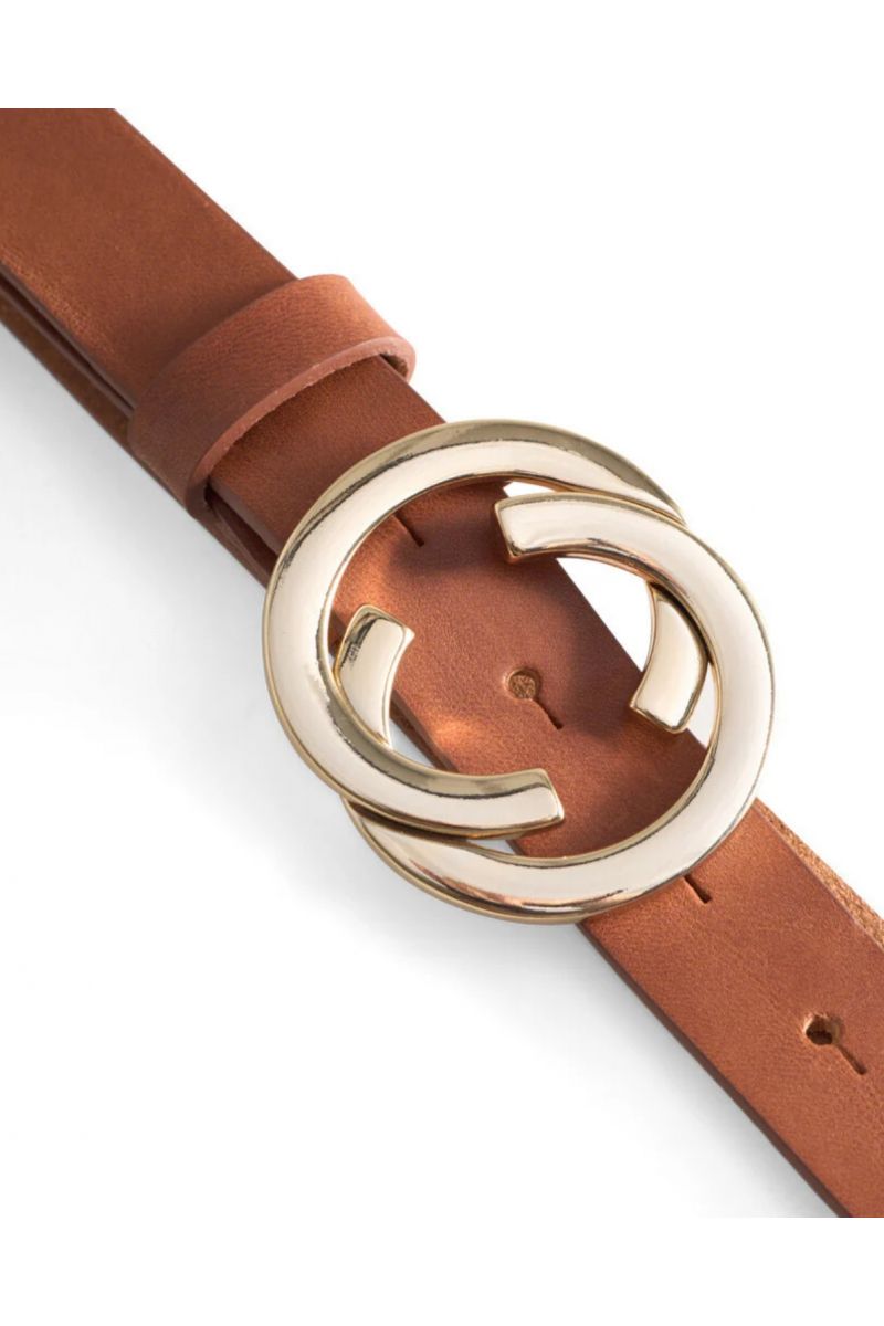 Depeche Jeans belt 14196 Cognac Gold