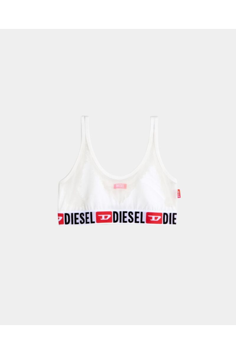 Diesel x Tinder Bralette White Sheer Devoré Effect