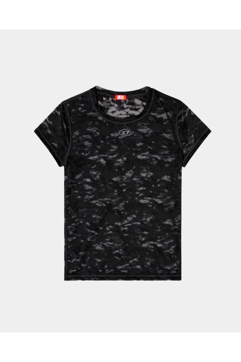Diesel Camo Lace T-Shirt Black