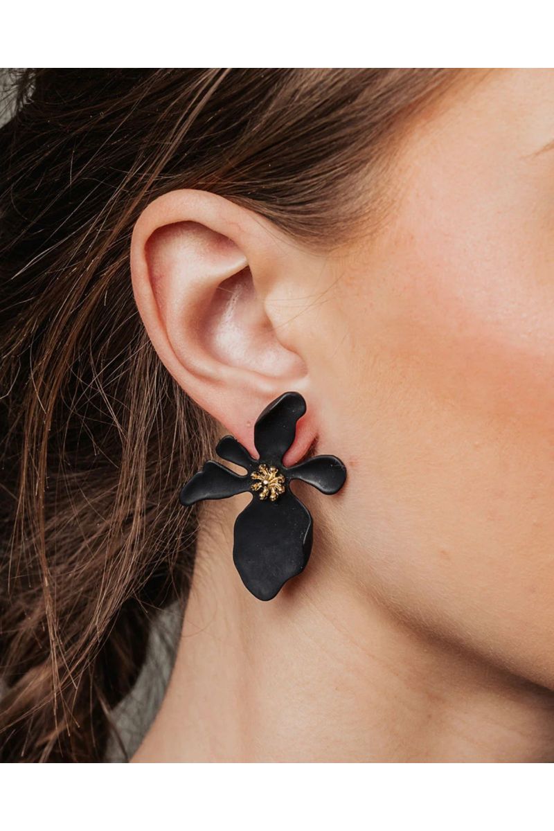 Bow19details Flower Earings 782-O.S
