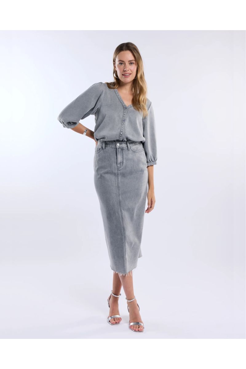 Freebird Basha Blouse Grey