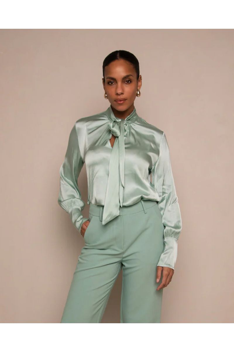 Freebird Bodille blouse Jade groen