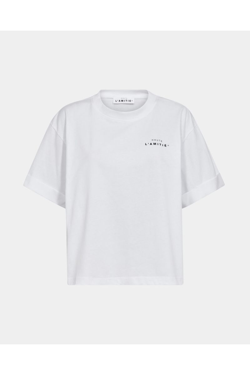 Haute L'Amitié HL Crew Neck Crop Tee White
