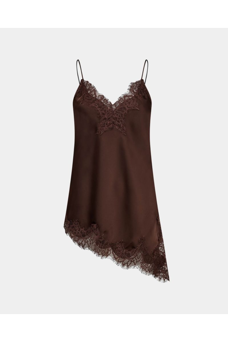Haute L'Amitié Naomi Asym Lingerie Top Mocca