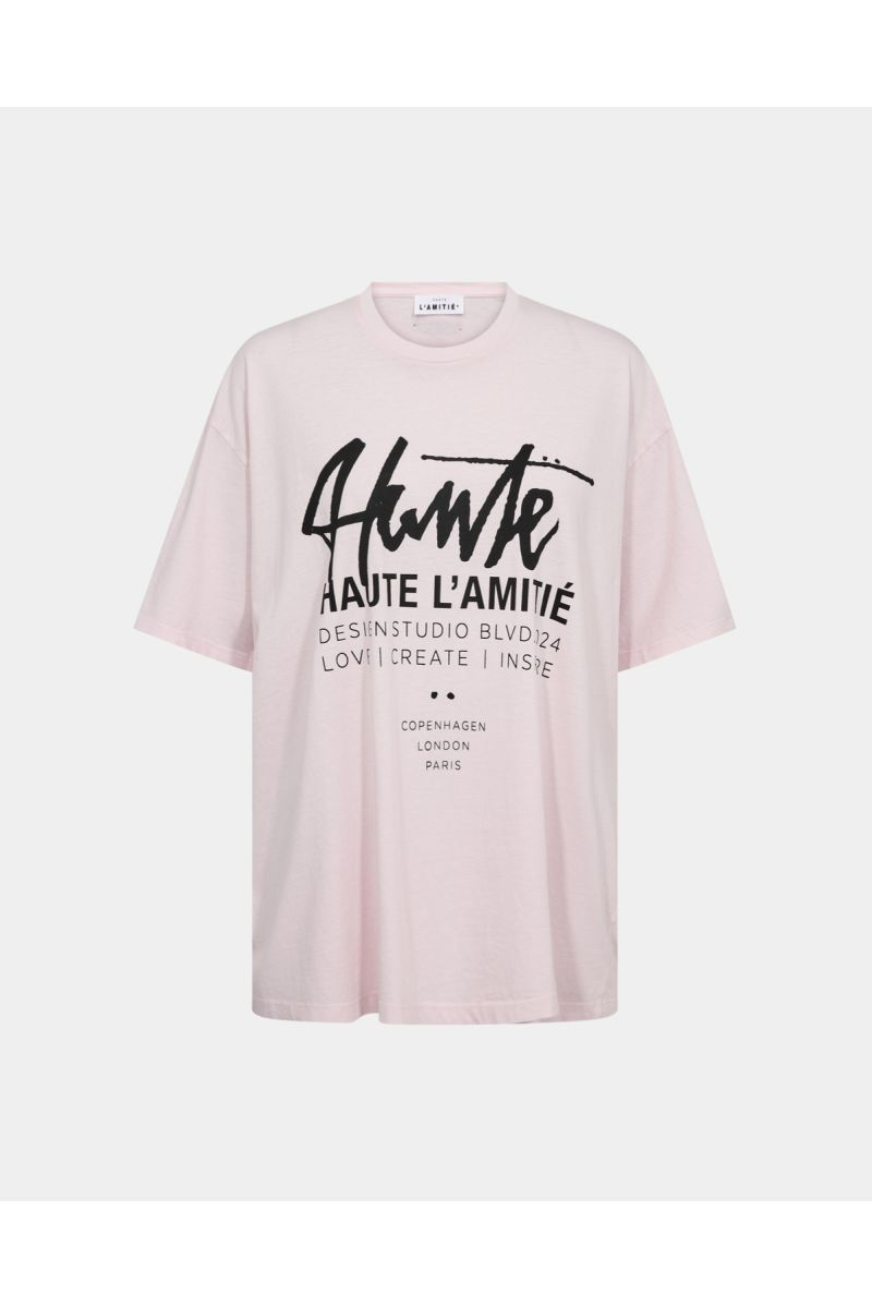 Haute L'Amitié Studio Loose Tag Tee Iced Rose