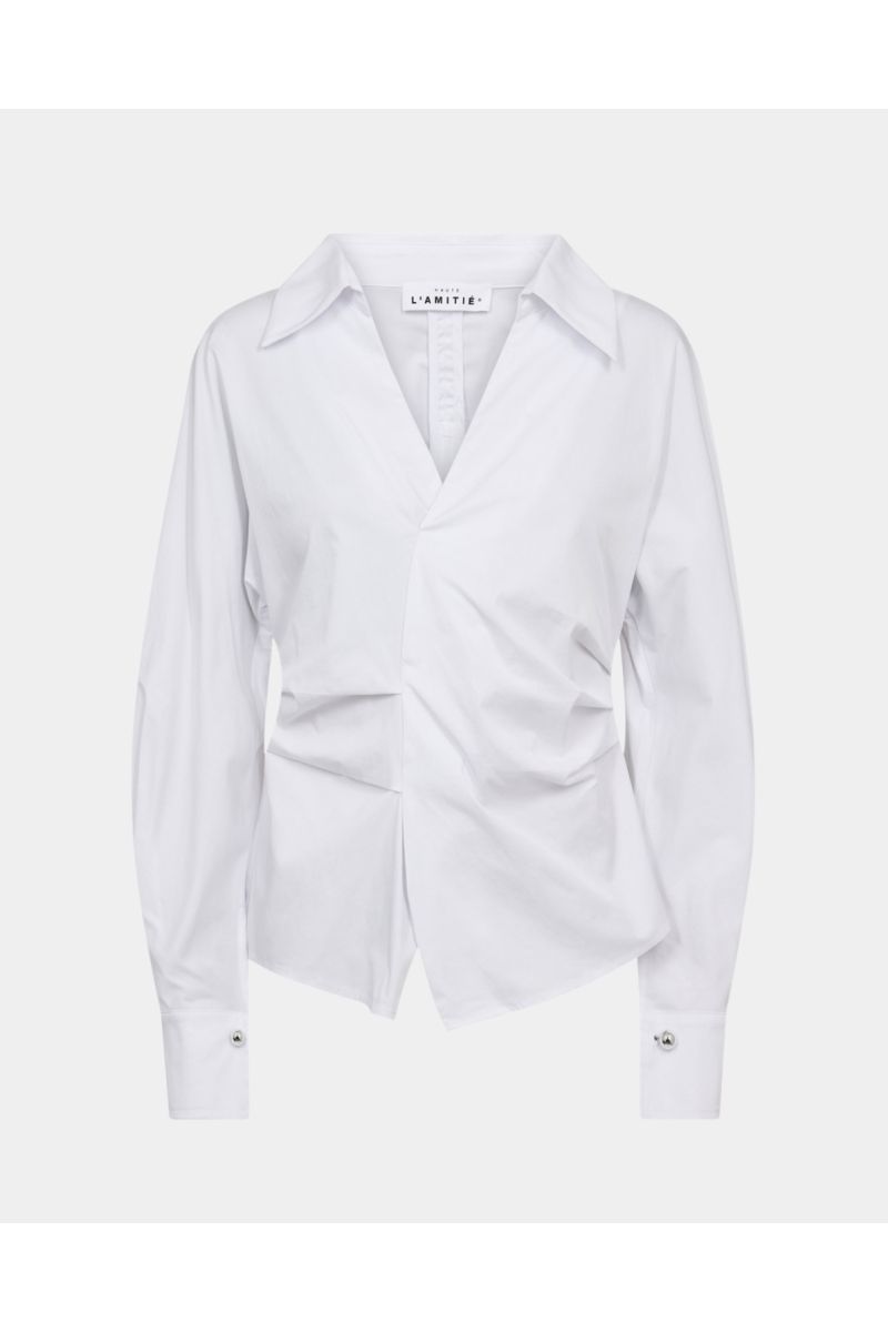 Haute L'Amitié Bell Zip Ball Shirt White
