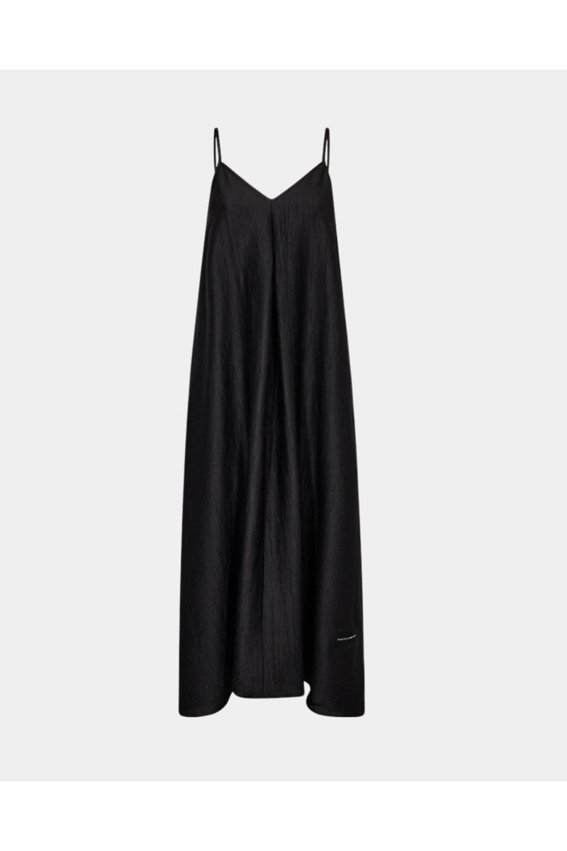 Haute L'Amitié Corsica Pleat Strap Dress Black