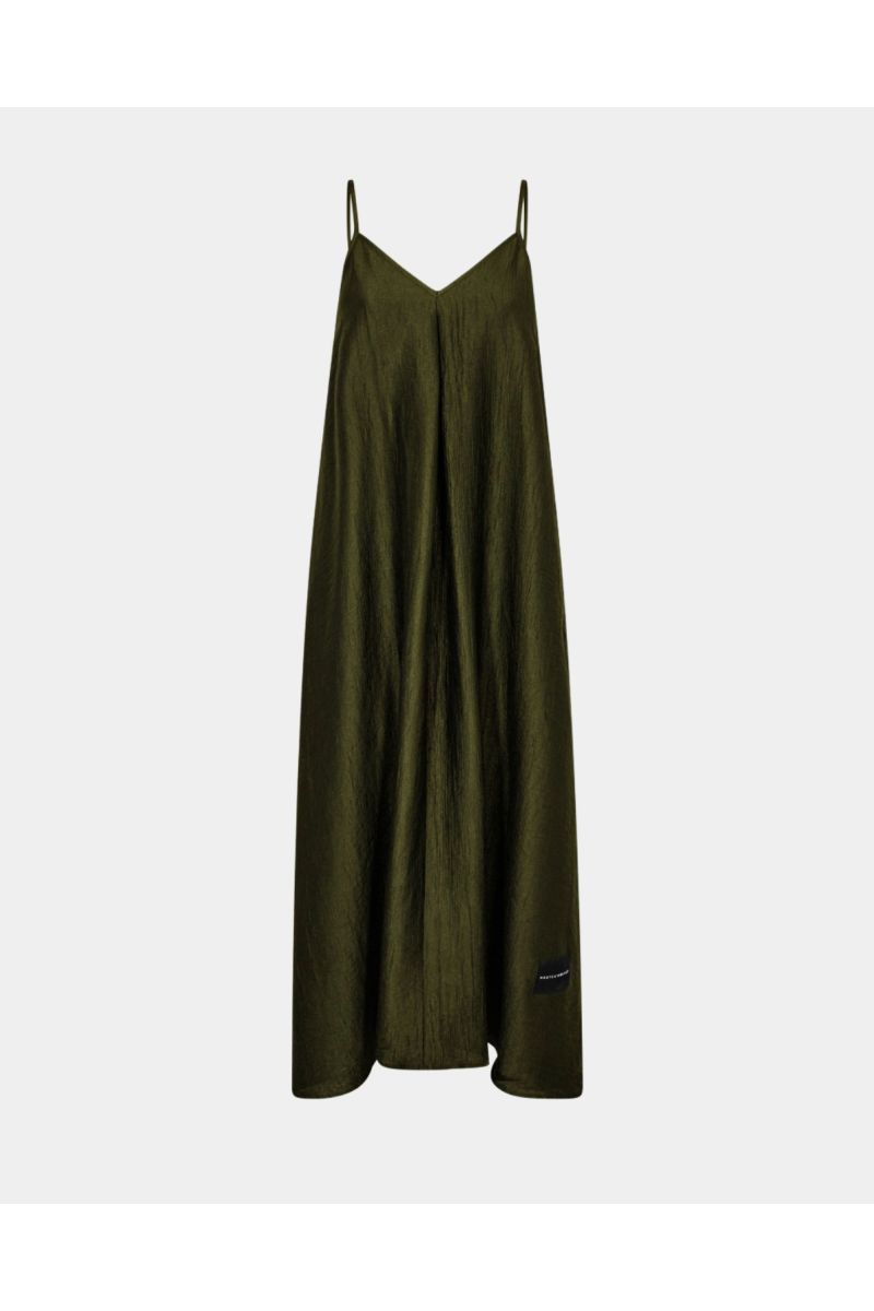 Haute L'Amitié Corsica Pleat Strap Dress Army
