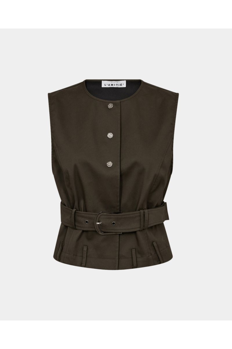 Haute L'Amitié Enya Belt Vest Army Green