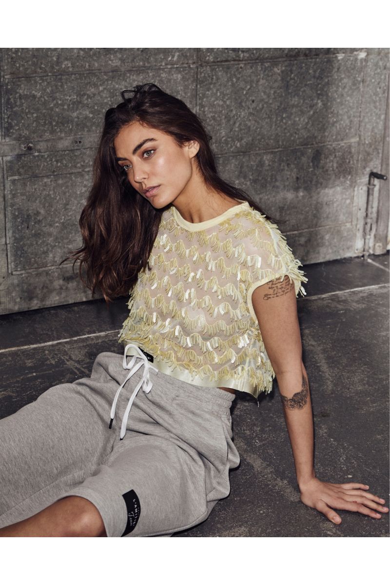 Haute L'Amitié Limone Crop Top Pale Yellow