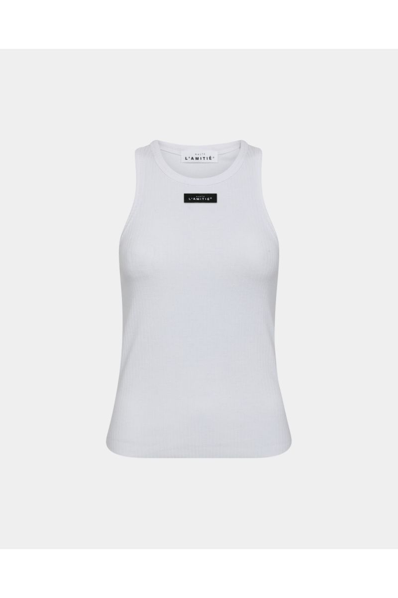 Haute L'Amitié Rib Badge Tank White

